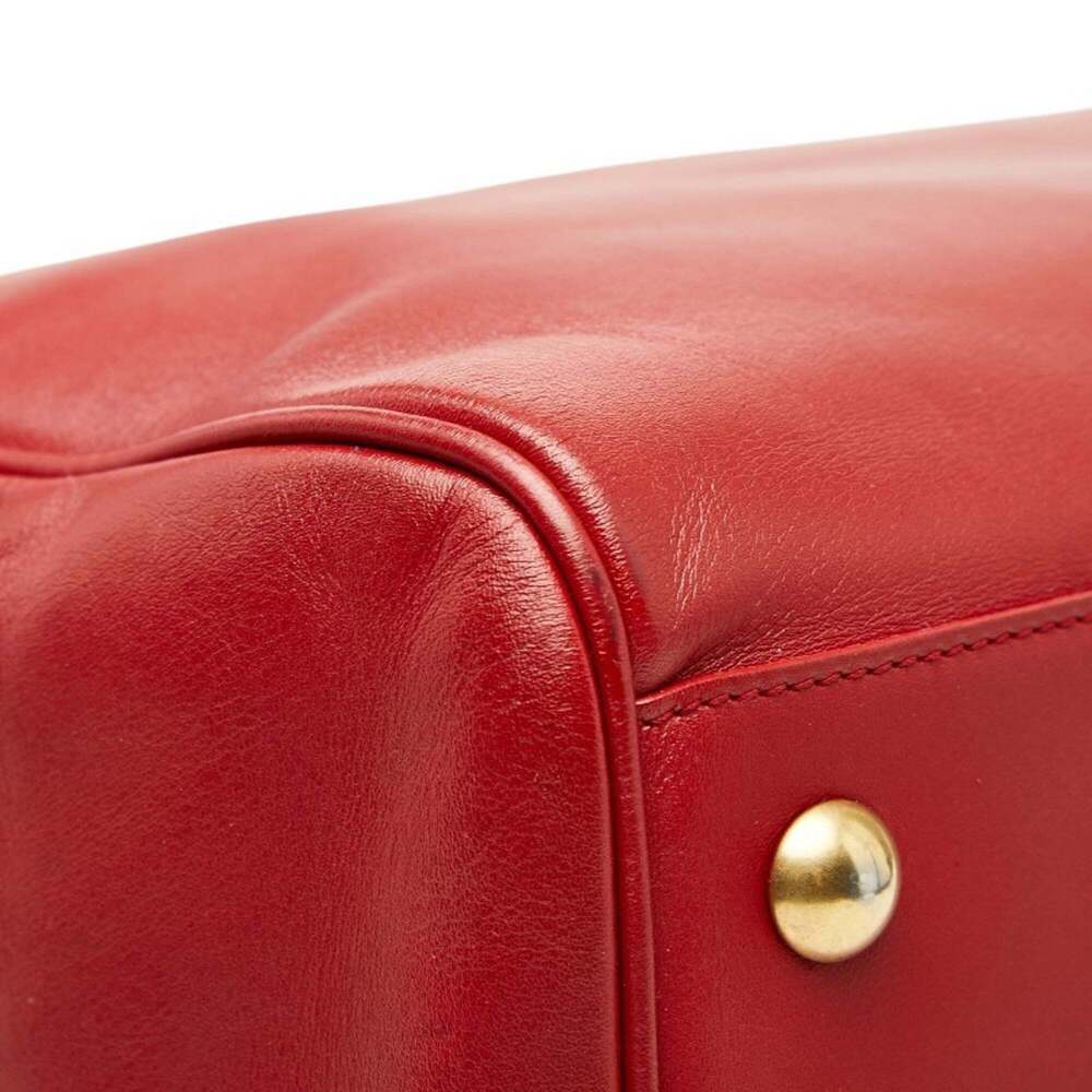 Saint Laurent Classic Duffle 6 Handbag/Shoulder Bag 2WAY 322049 Red Leather W... - Picture 5 of 13